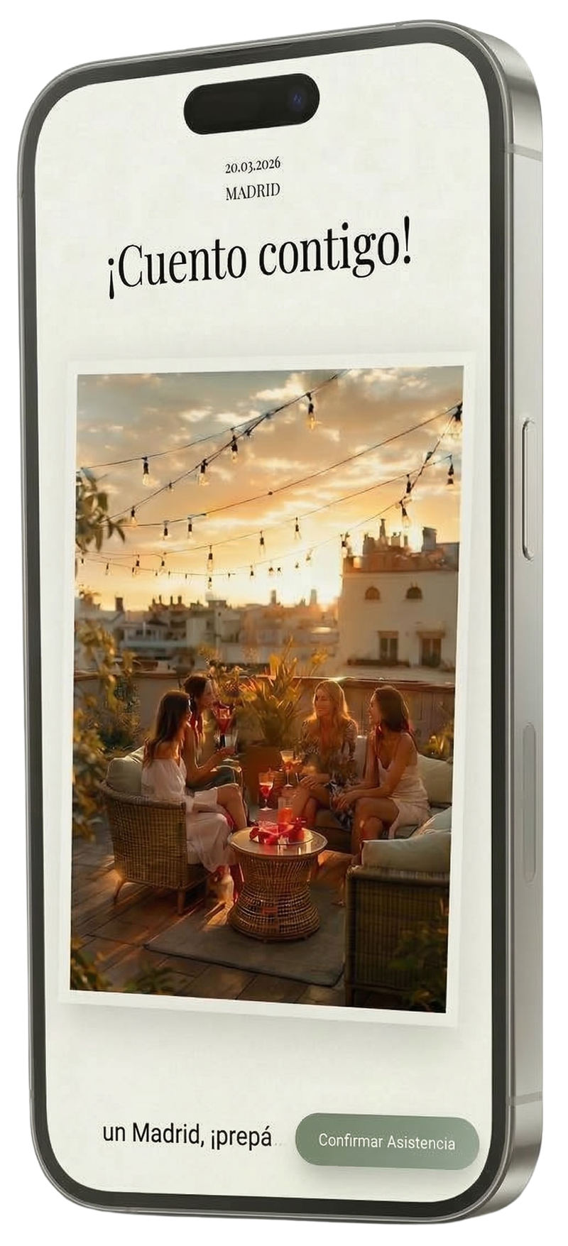 Invitación de evento creada con Nvite Now