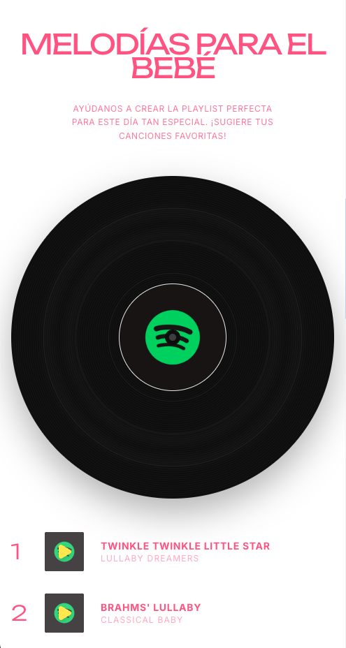 Playlist Baby Shower