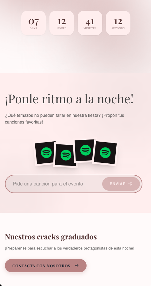 Invitación digital para Promoción 2026 creada con Nvite Now